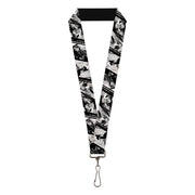 Lanyard - 1.0" - Batman Hush Pose Sketches Black/White Lanyards DC Comics