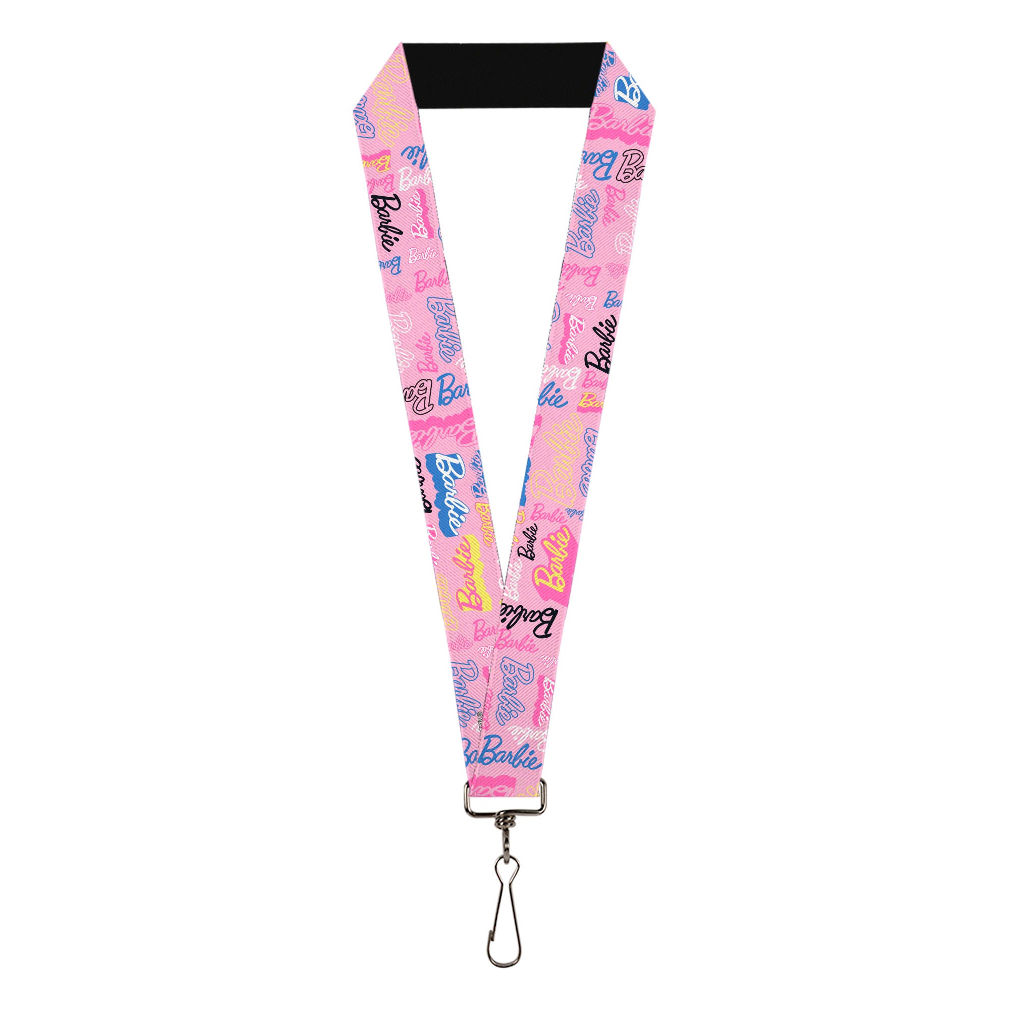 Lanyard - 1.0" - BARBIE Script Signature Collage Pink/Multi Color Lanyards Barbie