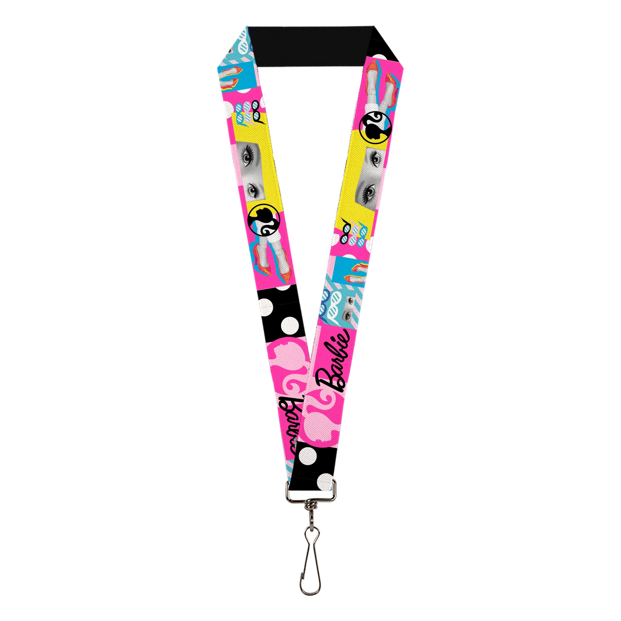 Lanyard - 1.0" - BARBIE Accessory Icons Collage Multi Color Lanyards Barbie