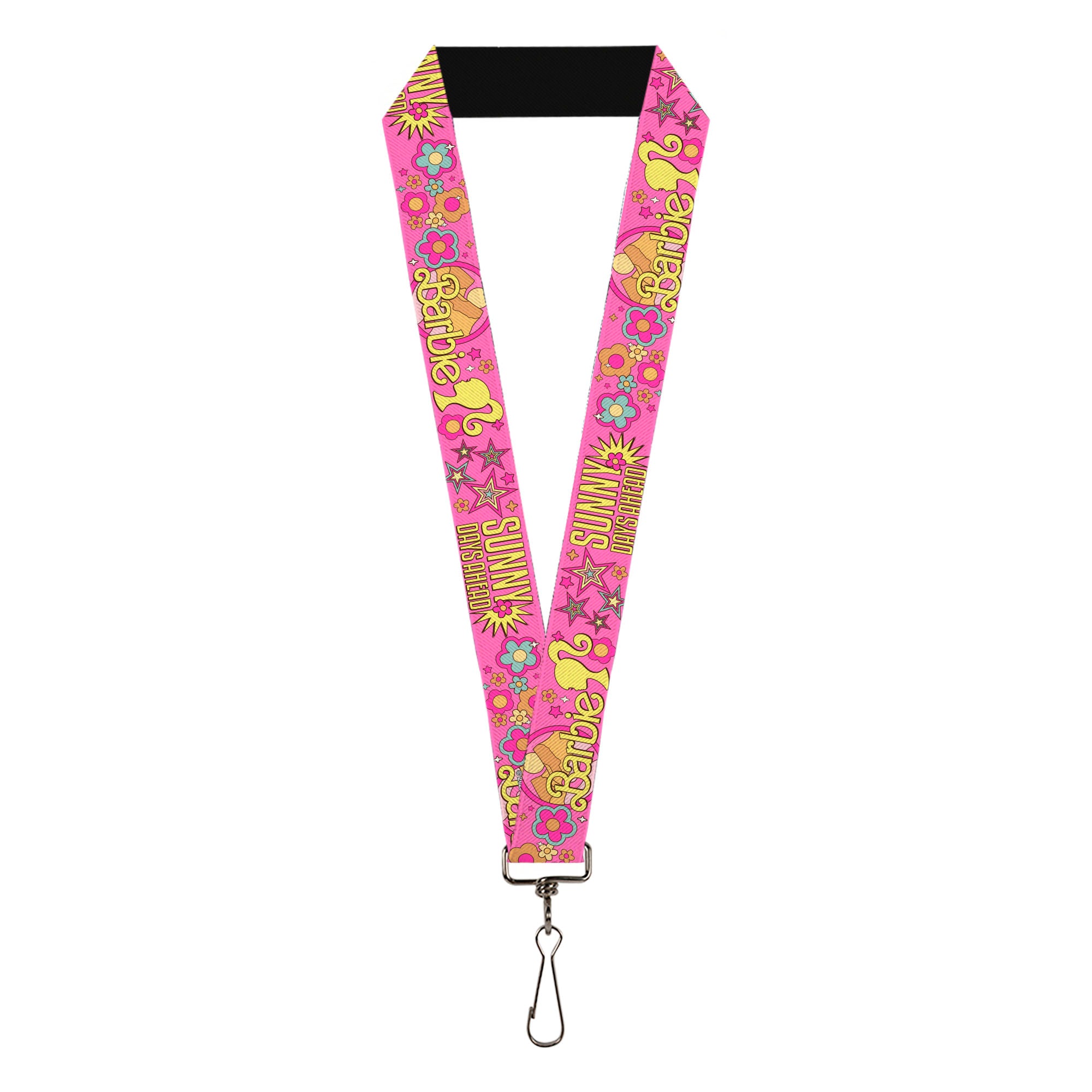 Lanyard - 1.0" - BARBIE SUNNY DAYS AHEAD Icons Collage Pink/Multi Color Lanyards Barbie