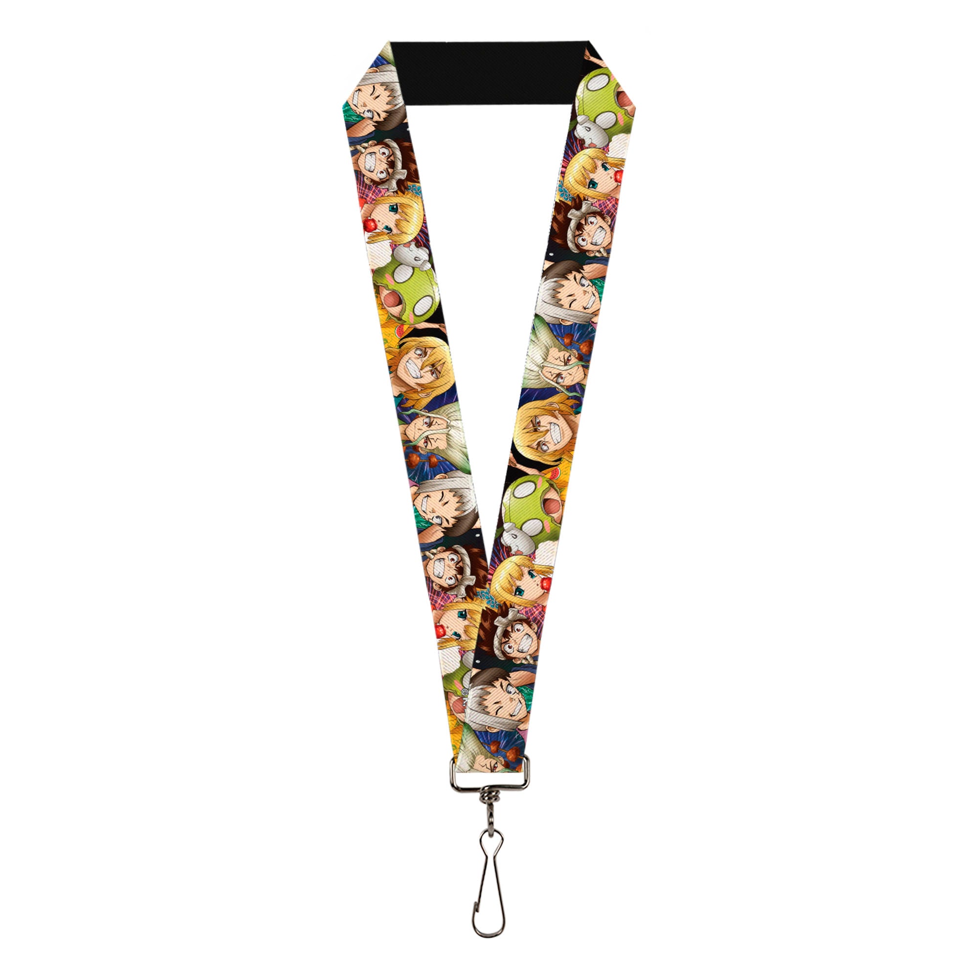 Lanyard - 1.0" - Dr. Stone Character Group Faces Close-Up Lanyards Crunchyroll