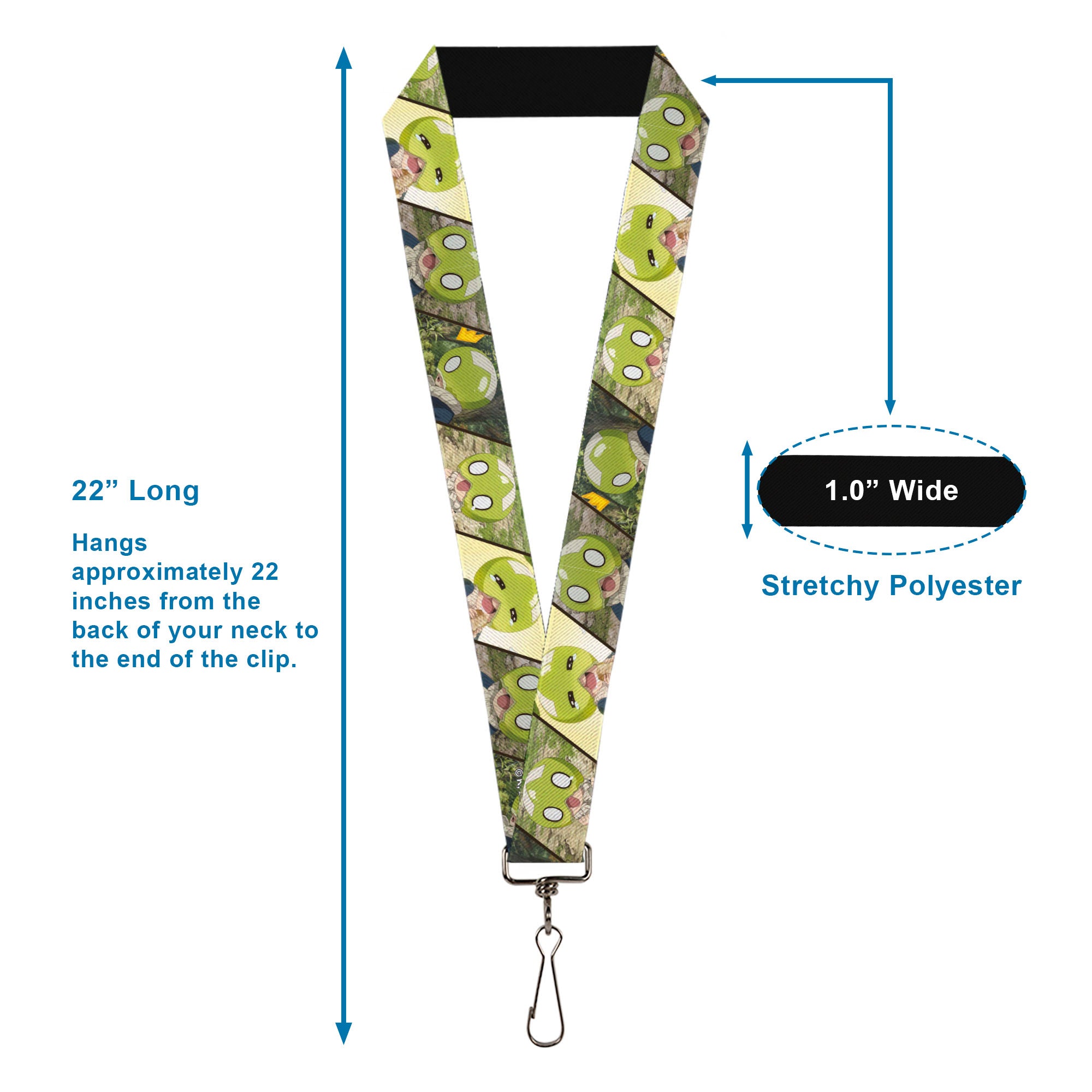 Lanyard - 1.0" - DR. STONE Title Logo and Suika Pose Blocks Lanyards Dr. Stone