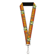 Lanyard - 1.0" - DR. STONE Title Logo and Suika Crying Pose Browns Lanyards Dr. Stone