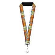 Lanyard - 1.0" - DR. STONE Title Logo and Suika Surprised Pose Blues Lanyards Dr. Stone