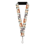 Lanyard - 1.0" - Fruits Basket Kyo Yuki Shigure Group Faces Mint Green Lanyards Fruits Basket