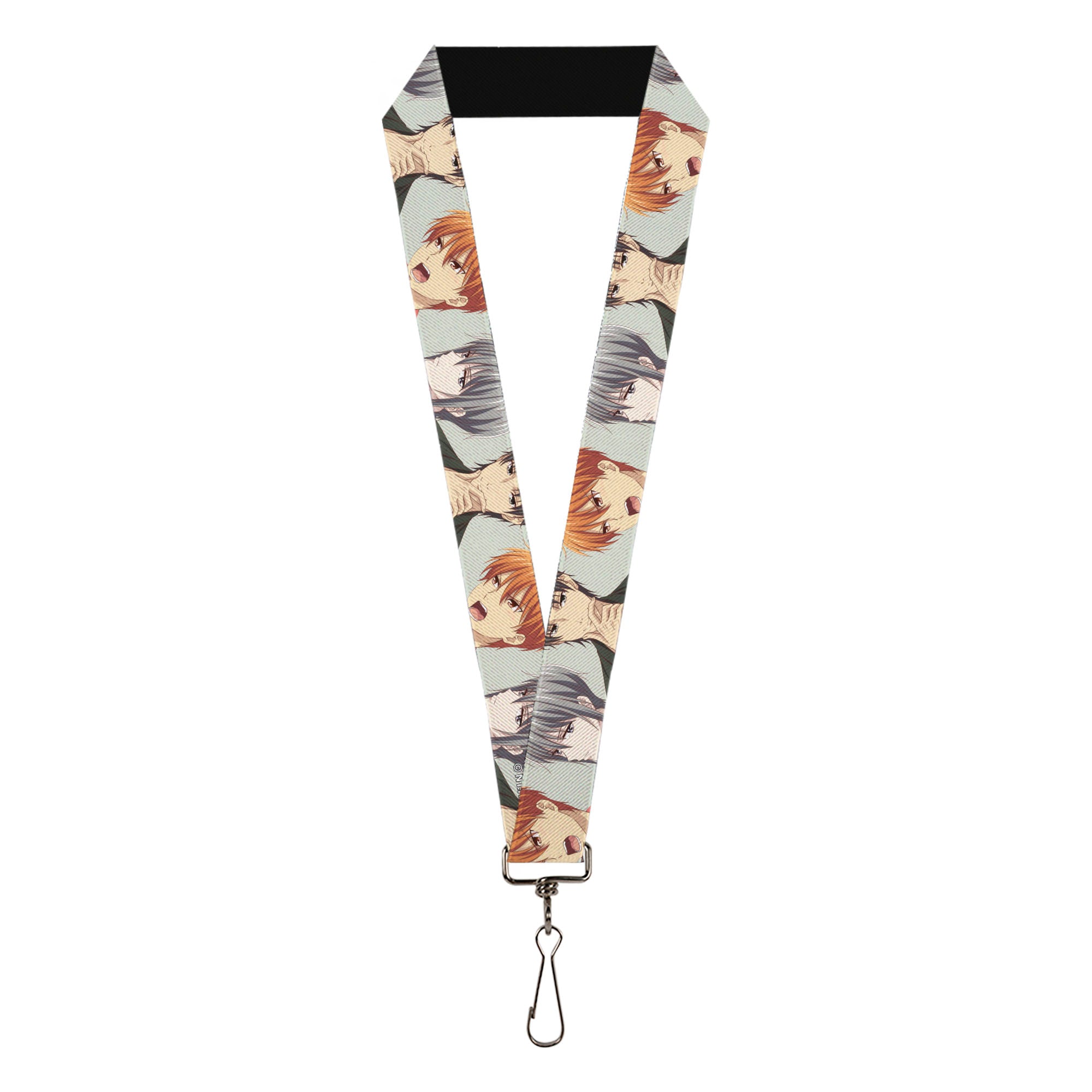 Lanyard - 1.0" - Fruits Basket Kyo Yuki Shigure Group Faces Mint Green Lanyards Fruits Basket