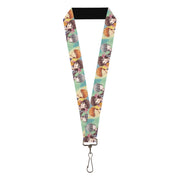 Lanyard - 1.0" - Fruits Basket Kyo Tohru Yuki Group Pose Greens/Blues Lanyards Fruits Basket
