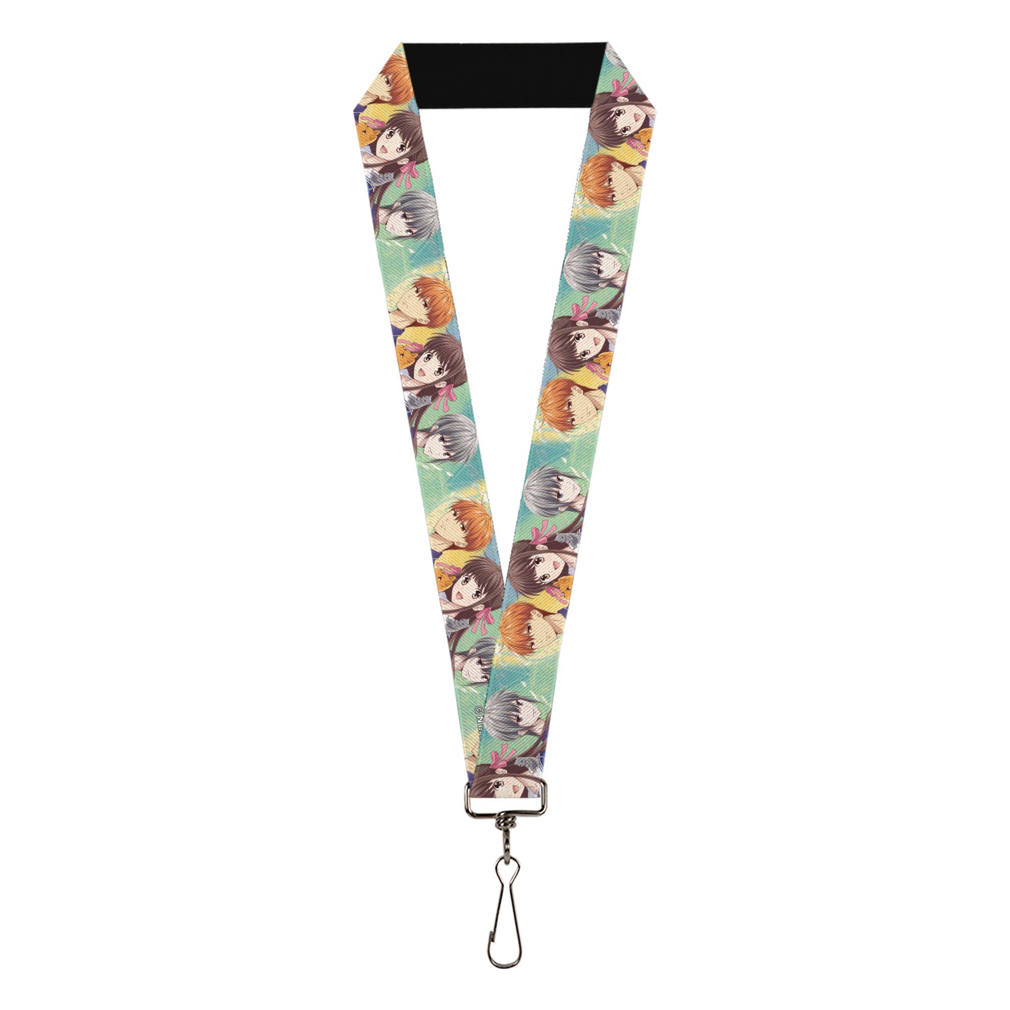 Lanyard - 1.0" - Fruits Basket Kyo Tohru Yuki Group Pose Greens/Blues Lanyards Fruits Basket