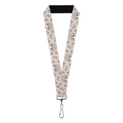 Lanyard - 1.0" - Fruits Basket Chibi Yuki Soma and Rat Scattered Beige/Gray Lanyards Fruits Basket