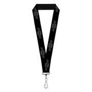 Lanyard - 1.0" - Vintage CHEVROLET 1934 Bowtie Logo Black Charcoal Lanyards GM General Motors