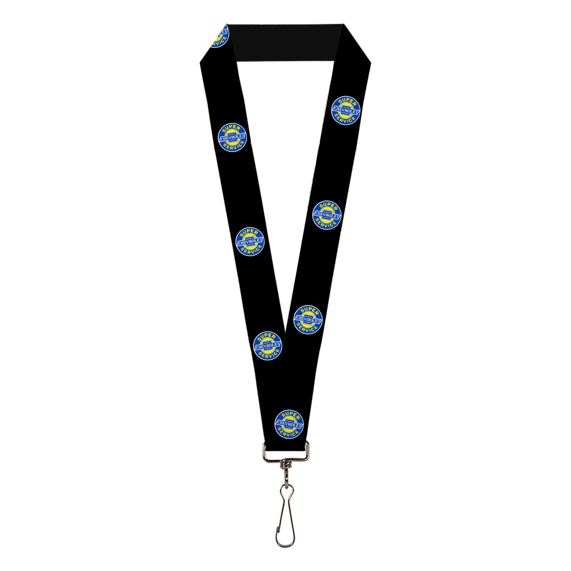Lanyard - 1.0" - CHEVROLET SUPER SERVICE Logo Black Blue Yellow White Lanyards GM General Motors