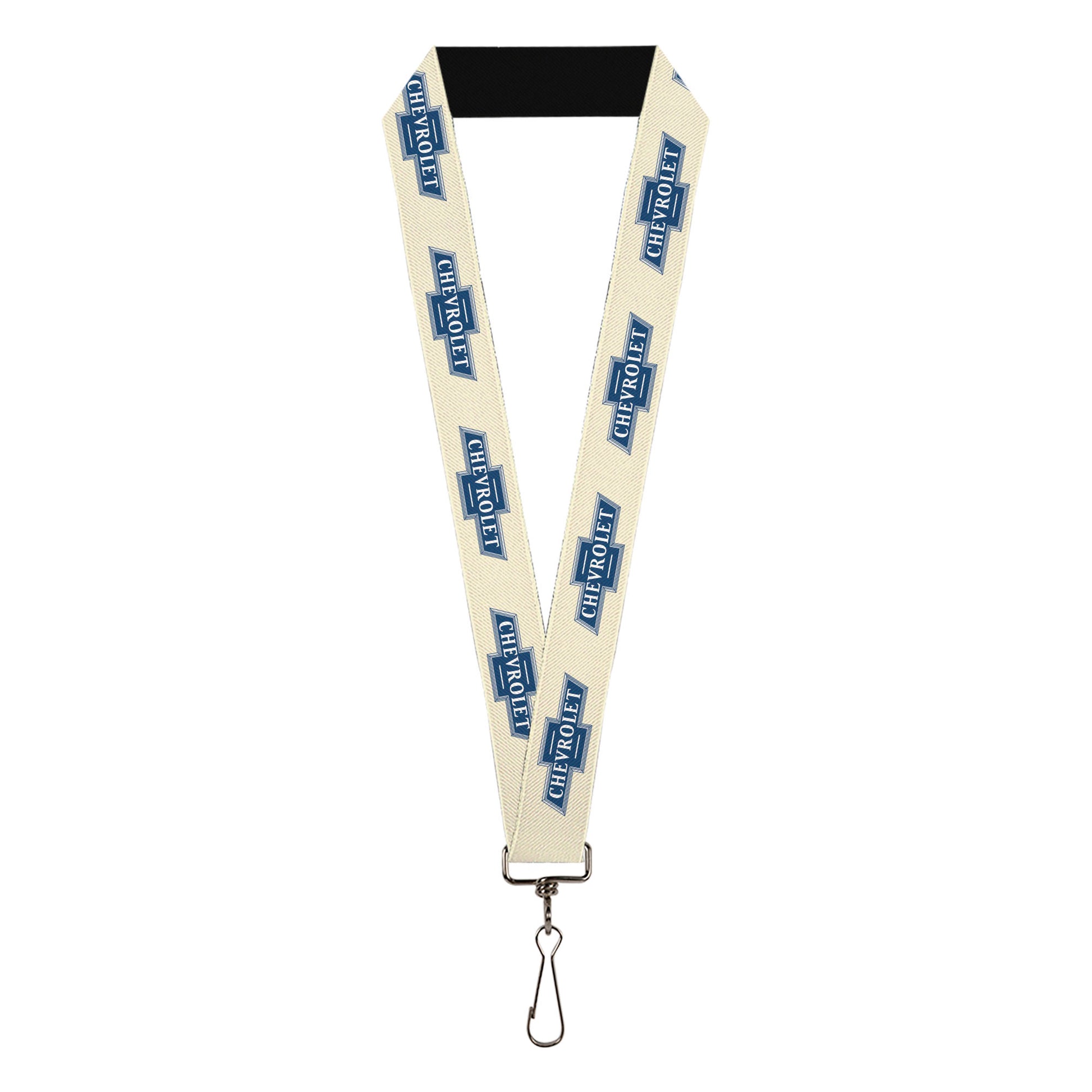 Lanyard - 1.0" - CHEVROLET 1940 Bowtie Text Logo White/Blues Lanyards Chevy