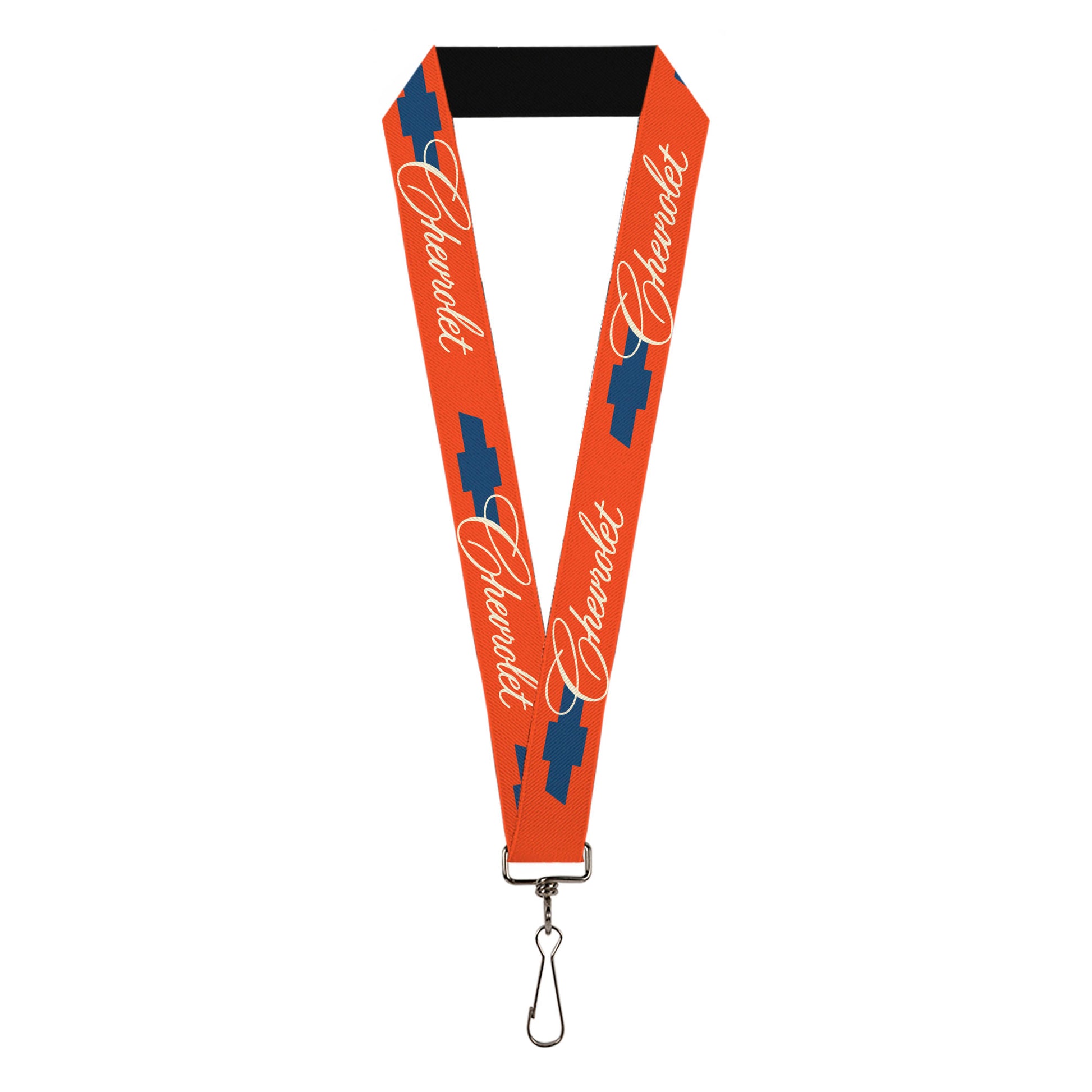 Lanyard - 1.0" - CHEVROLET Script and Bowtie Orange/White/Blue Lanyards Chevy