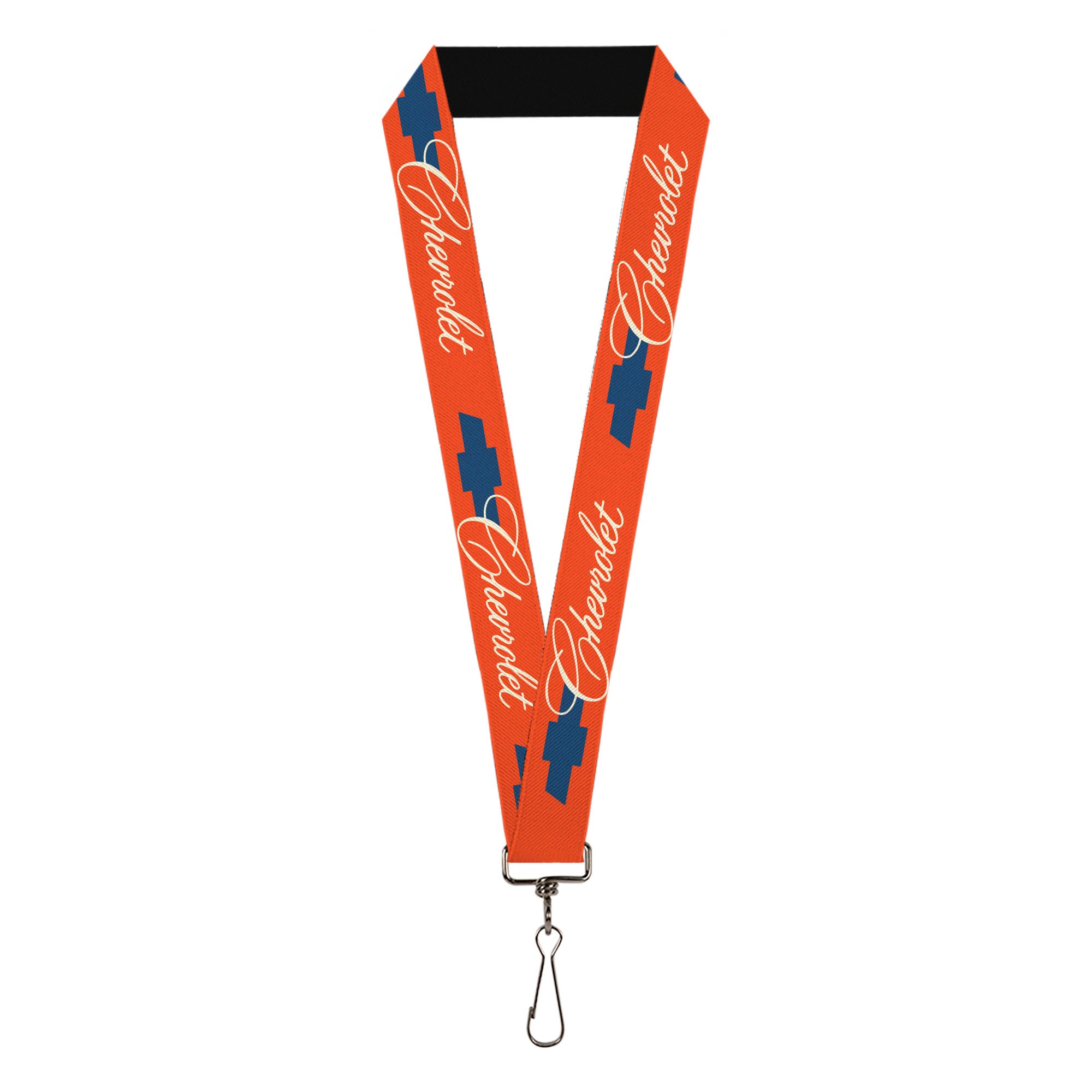 Lanyard - 1.0" - CHEVROLET Script and Bowtie Orange/White/Blue Lanyards Chevy