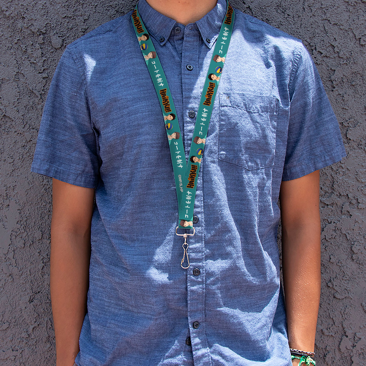 Lanyard - 1.0" - HAIKYU Iwaizumi and Oikawa Control the Court Pose and Title Logo Blue Lanyards Haikyu!!