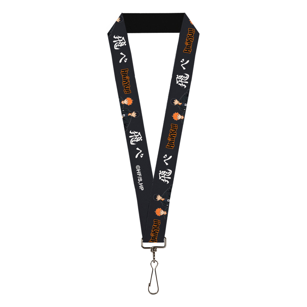 Lanyard - 1.0" - HAIKYU Hinata and Kageyama Pose and Title Logo Black/White Lanyards Haikyu!!