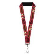 Lanyard - 1.0" - HAIKYU Kozume and Kuroo Pose and Title Logo Red/Black Lanyards Haikyu!!