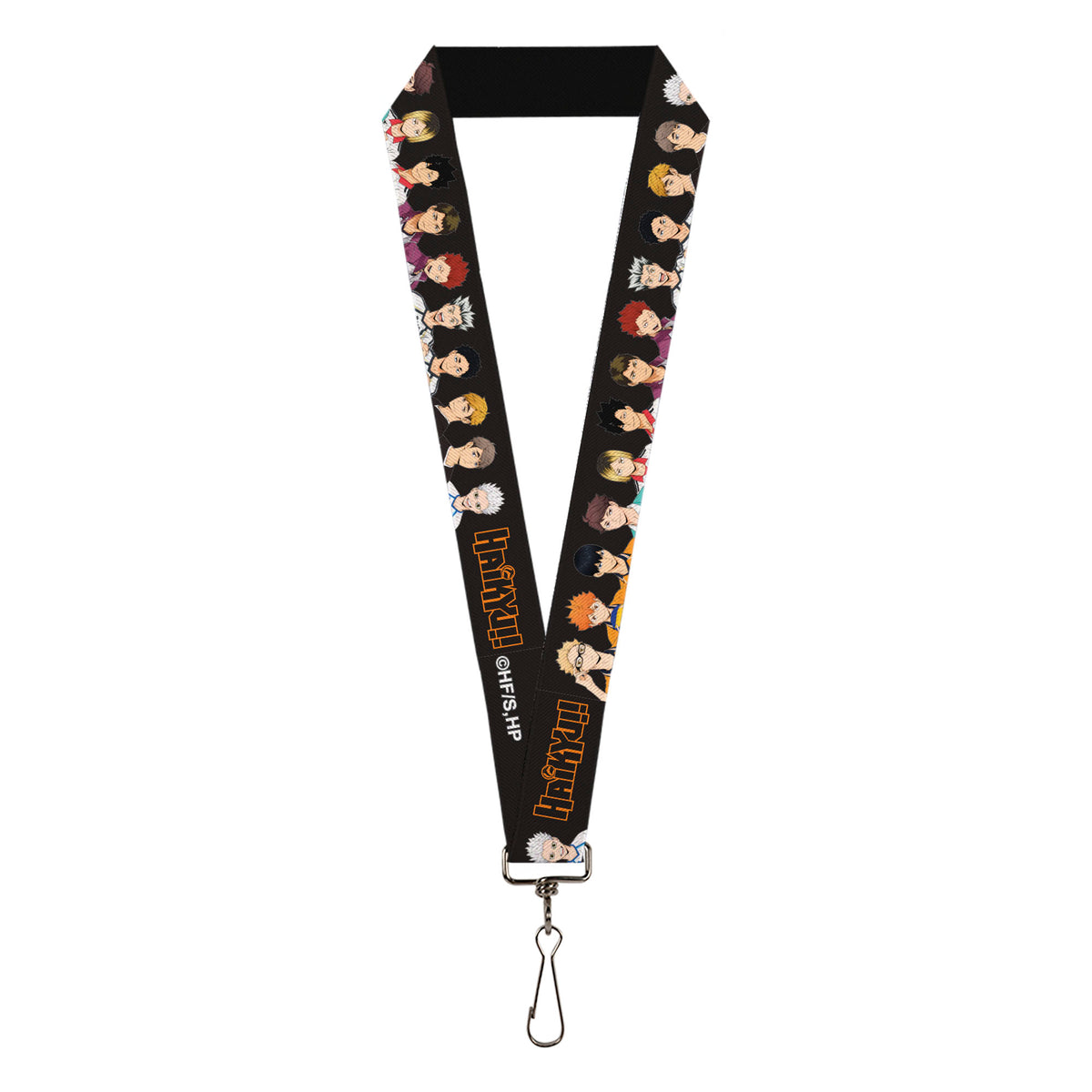 Lanyard - 1.0" - HAIKYU Volleyball Team Player Groups Line Up Black Lanyards Haikyu!!