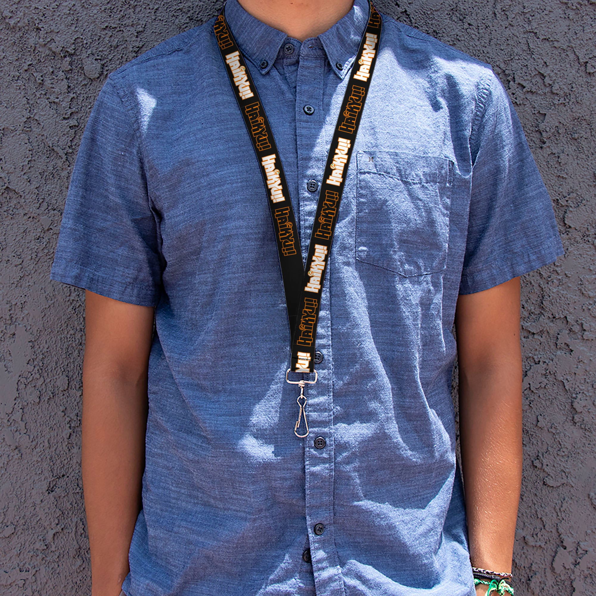 Lanyard - 1.0" - HAIKYU Title Logos Black/Orange/White Lanyards Crunchyroll