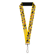Lanyard - 1.0" - Haikyu Chibi Volleyball Player Warm Up Pose Yellow Lanyards Haikyu!!