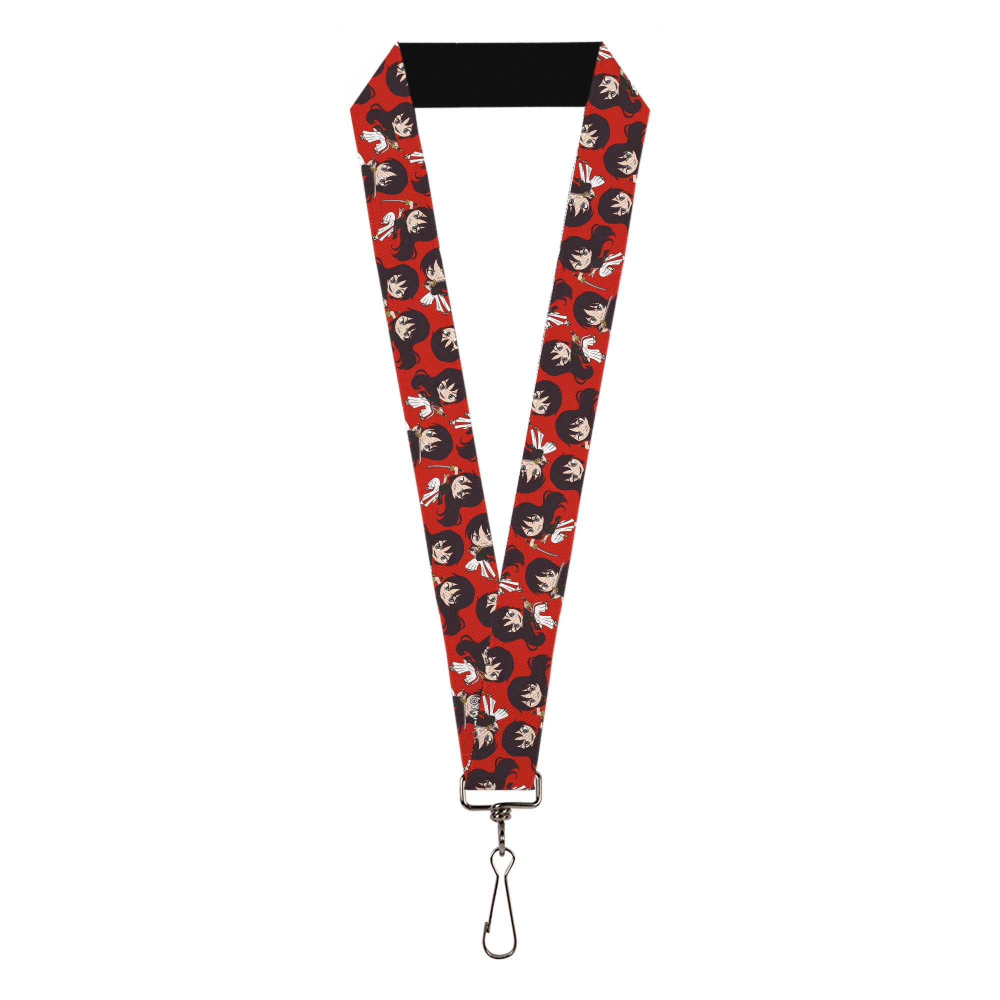 Lanyard - 1.0" - Hell's Paradise Chibi Aza Toma Sword Poses Scattered Red Lanyards Crunchyroll