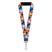Lanyard - 1.0" - Hell's Paradise Gabimaru Sagiri Chobe and Toma Profile Blocks Multi Color Lanyards Hell's Paradise