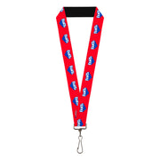 Lanyard - 1.0" - FANTA Logo Strawberry Red/Blue/White Lanyards Coca-Cola