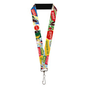 Lanyard - 1.0" - Vintage Coca-Cola GO REFRESHED Ads and Icons Collage Lanyards Ouran High School Host Club