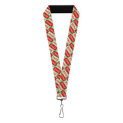Lanyard - 1.0" - Coca-Cola Script Marquee Logo Green/Red/White Lanyards Coca-Cola