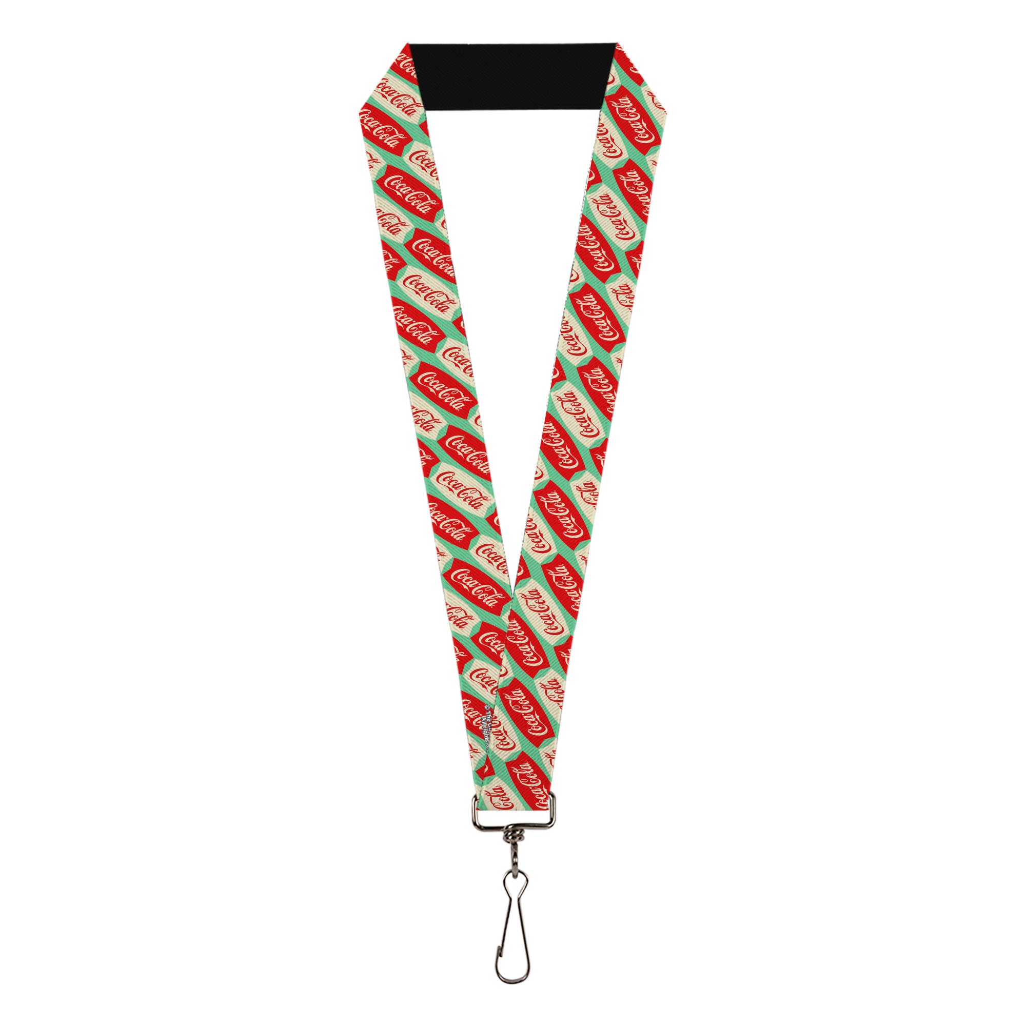 Lanyard - 1.0" - Coca-Cola Script Marquee Logo Green/Red/White Lanyards Coca-Cola