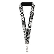 Lanyard - 1.0" - COCA-COLA COKE Typography IT'S THE REAL THING Black/White Lanyards Coca-Cola