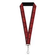 Lanyard - 1.0" - ENJOY COCA-COLA Logos Brown/Red Lanyards Coca-Cola