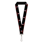 Lanyard - 1.0" - CAMARO Badge Logo REPEAT Lanyards GM General Motors
