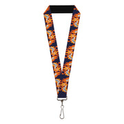 Lanyard - 1.0" - My Hero Academia Flame Hero Endeavor Pose Blue Lanyards My Hero Academia