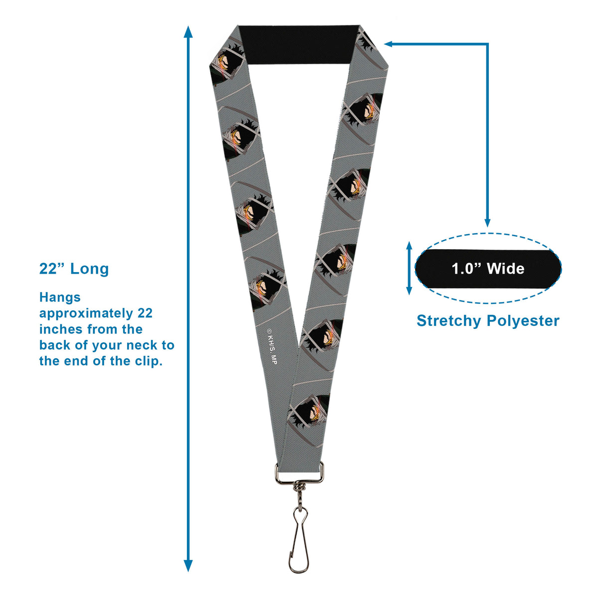 Lanyard - 1.0" - My Hero Academia Shota Aizawa Scarf Pose Grays Lanyards My Hero Academia