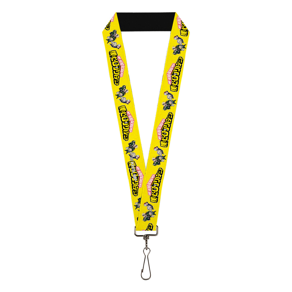 Lanyard - 1.0" - MY HERO ACADEMIA Character Trio Pose and Title Logo Yellow Lanyards My Hero Academia