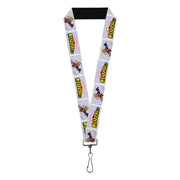 Lanyard - 1.0" - MY HERO ACADEMIA All Might Profile and Title Logo Blocks Grays Lanyards My Hero Academia