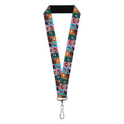 Lanyard - 1.0" - My Hero Academia Character Hand Up Pose Blocks Multi Color Lanyards My Hero Academia