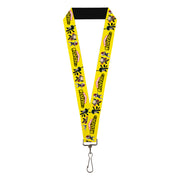 Lanyard - 1.0" - MY HERO ACADEMIA Chibi Trio Action Poses and Title Logo Yellow Lanyards My Hero Academia