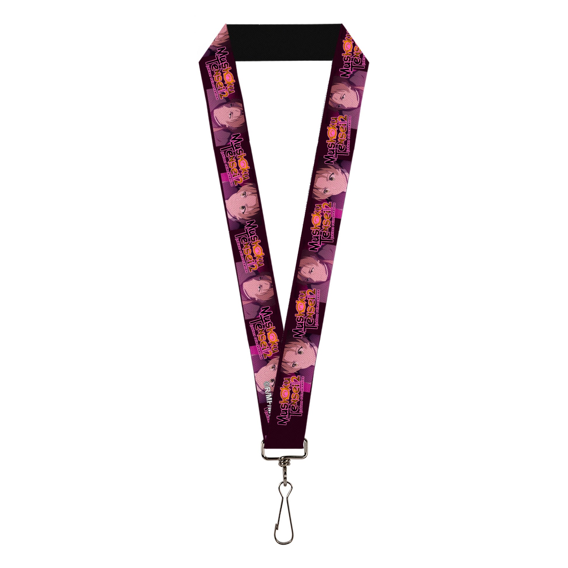 Lanyard - 1.0" - MUSHOKU TENSEI Rudeus and Paul Pose and Title Logo Pinks Lanyards Mushoku Tensei Jobless Reincarnation