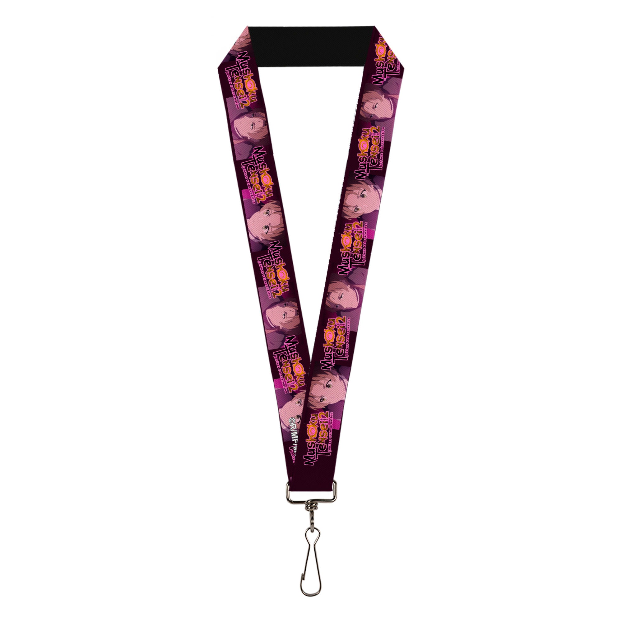 Lanyard - 1.0" - MUSHOKU TENSEI Rudeus and Paul Pose and Title Logo Pinks Lanyards Mushoku Tensei Jobless Reincarnation