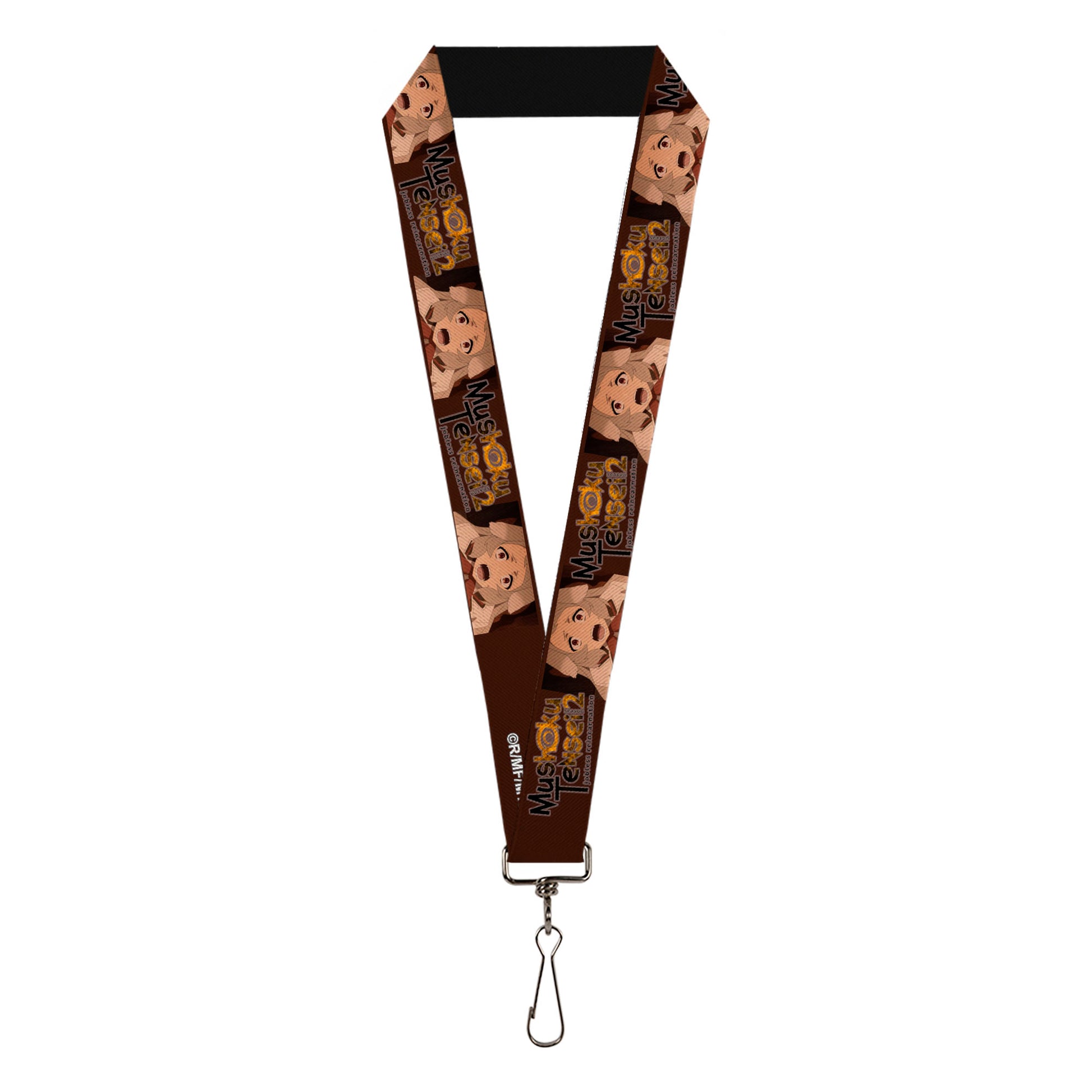 Lanyard - 1.0" - MUSHOKU TENSEI Pursena Adoldia Pose and Title Logo Browns Lanyards Mushoku Tensei Jobless Reincarnation