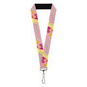 Lanyard - 1.0" - Candy Land CANDY CUTE Princess Lolly Pose Pink Lanyards Candy Land