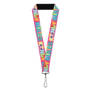Lanyard - 1.0" - Candy Land KANDY RULES King Kandy Face Red/Multi Color Lanyards Candy Land