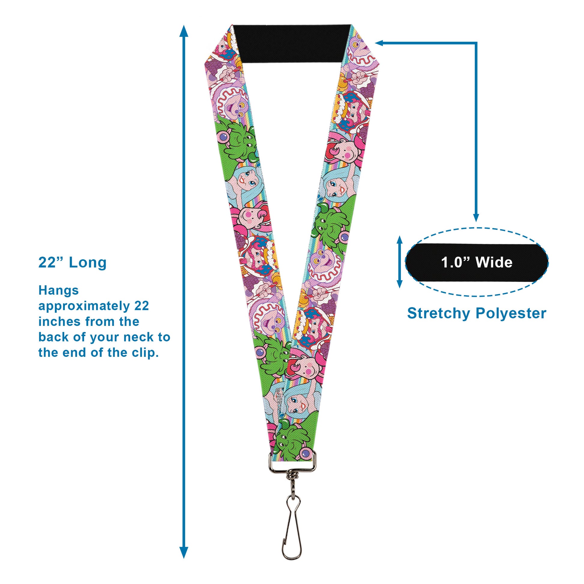 Lanyard - 1.0" - Candy Land Character Lineup Stripe Multi Color Lanyards Candy Land