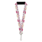 Lanyard - 1.0" - Candy Land Mr. Mint Pose and Candy Canes Multi Color Lanyards Candy Land
