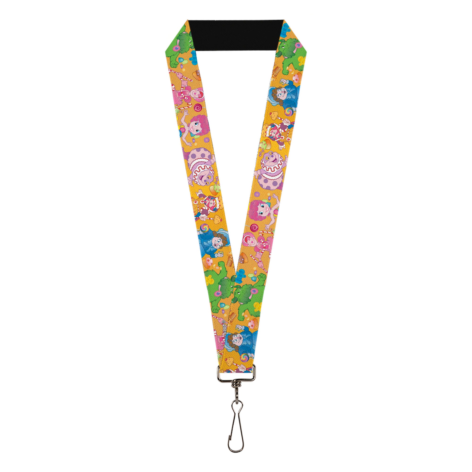 Lanyard - 1.0" - Candy Land Characters and Candy Collage Yellow Lanyards Candy Land