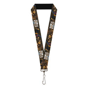 Lanyard - 1.0" - COWBOY BEBOP Jet Black and Crew Bonsai Tree Scene and Title Logo Lanyards Cowboy Bebop