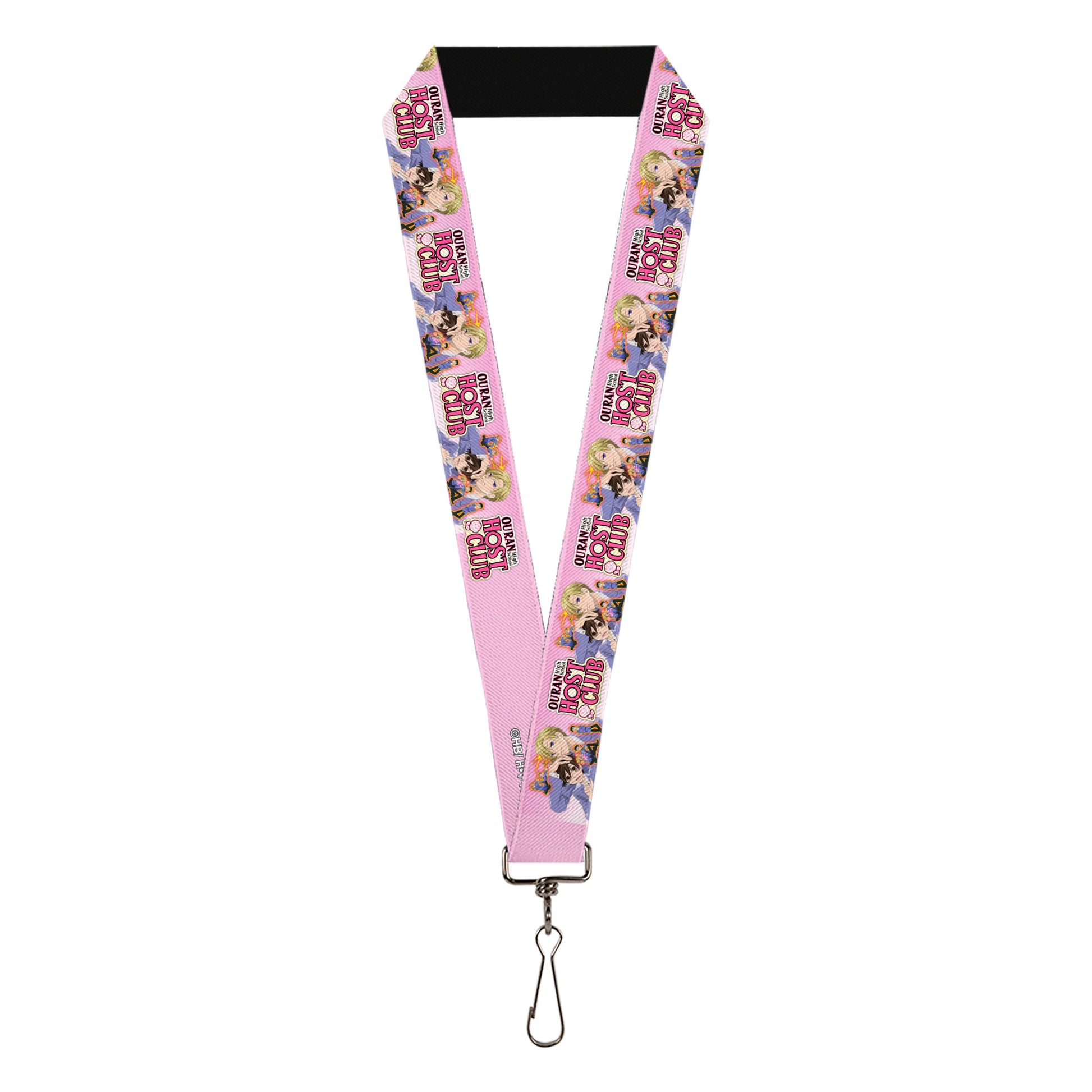 Lanyard - 1.0" - OURAN HIGH SCHOOL Character Group Pose and Title Logo Pinks Lanyards Ouran High School Host Club