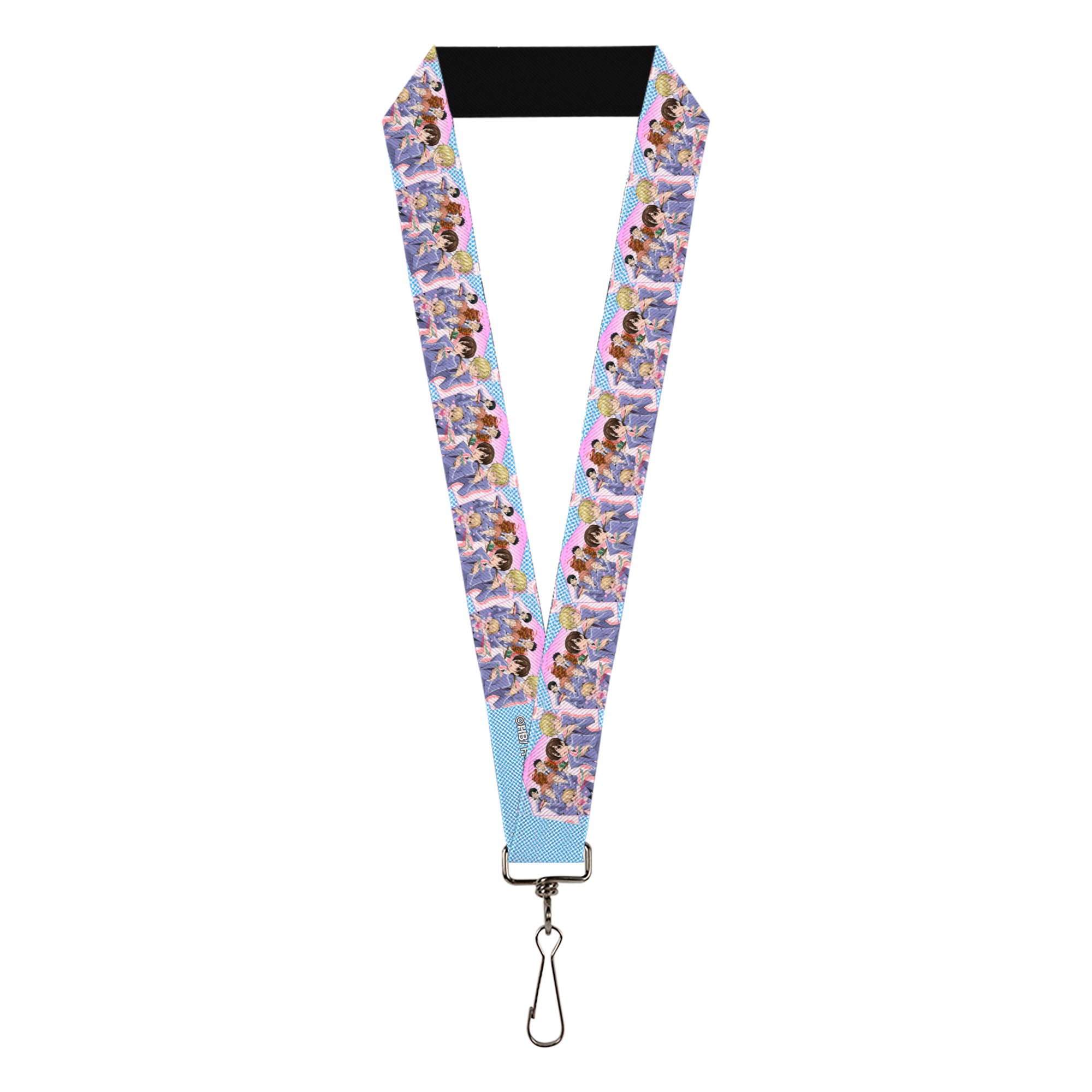 Lanyard - 1.0" - Ouran High School Host Club Seven Character Sushi Dining Pose Pink/Blue Lanyards Ouran High School Host Club